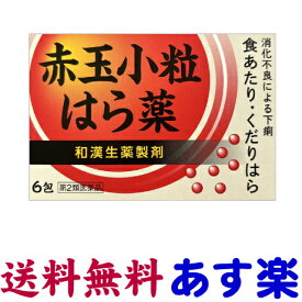 【第2類医薬品】赤玉小粒はら薬 6包 下痢や食あたりに