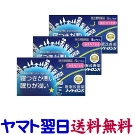 【指定第2類医薬品】ナイトロンS 6カプセル ×3個セット（寝つきが悪い・不眠症）睡眠改善薬 市販薬