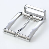 バックルのみ 幅3.5cm用 クリップ式ピンバックル ブラス100% 実用新案取得モデル シルバー 裏ロゴモデル…