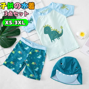 水着 子供 男の子 上下セット 水泳 スイムウェア 半袖ラッシュガード ショートパンツ 子供用 ジュニア 半袖 ラッシュガード スイムキャップ ショートパンツ スイムキャップ 水遊び みずぎ