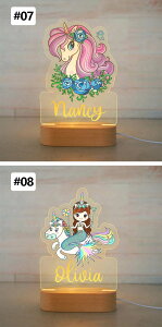 ナイトライト ナイトランプ スプラトゥーン アクリルスタンド 木製 台座あり 置物 テーブルランプ ーオーバル 調光調色 RGB変換ライト USB??給電式 7色 D 透明 子供用 間接照明 常夜灯 寝室 卓