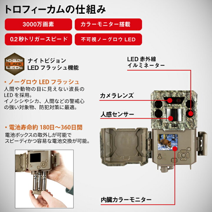 楽天市場 ポイント10倍 スーパーセール期間中 トロフィーカムxlt 30mpノーグロウdc Trophycam Xlt 30mp No Glow 防災のgios Shop 楽天市場店