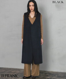 【35％OFF】ジレ レディース ベスト Vネック 前開き カジュアル オフィス ノースリーブ ロング 羽織り トップス ゆったり 着痩せ おしゃれ きれいめ 体型カバー かわいい 可愛い シンプル 無地 大きいサイズ ウール ロングジレ ロングベスト 暖かい 秋 冬 秋冬