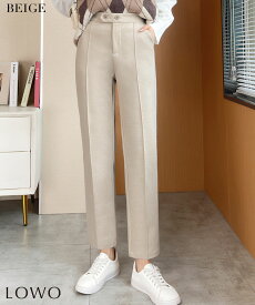 【60％OFF】パンツ レディース 大きいサイズ 秋 冬 きれいめ ウエストゴム ロング ボトムス ロング丈 大人 カジュアル おしゃれ 可愛い かわいい 20代 30代 40代 50代 センタープレス スラックス テーパード ストレート ロングパンツ シンプル 無地 ハイウエスト 暖かい 春