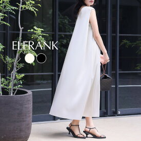 【1000円OFF】ワンピース ロング きれいめ レディース カジュアル お出かけ 膝下 着痩せ ゆったり おしゃれ 大きいサイズ かわいい シンプル 可愛い 大人 体型カバー ノースリーブ 袖なし フレア Aライン クルーネック 丸首 マント風 ダンボール生地 春 夏 春夏