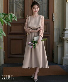 【19％OFF】パーティードレス 結婚式 ワンピース ドレス 大きいサイズ 袖あり レース フォーマル ロング丈 ロングドレス ミモレ丈 長袖 七分袖 二次会 披露宴 お呼ばれ 上品 膝下 他と被らない 体型カバー 40代 30代 20代 50代 フレア 袖付き 春