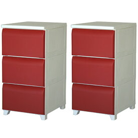 ＼ペット割で最大P5／ tidy コンパクトチェスト 3段 2個セット 【メッセージカード対応】 チェスト プラスチックチェスト プラチェスト 3段 三段 おしゃれ シンプル 衣類収納 ケース プラスチックケース