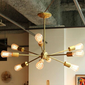 ACME Furniture �A�N���t�@�j�`���[ SOLID BRASS LAMP 9ARM �y���_���g�����v ������� 9�� �݂艺�� LED�Ή� ���B���e�[�W �r���e�[�W �C���_�X�g���A�� ���r���O �_�C�j���O