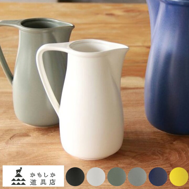 楽天市場 水差し おしゃれ 日本製 かもしか道具店 ピッチャー 600ml 水差し ラッピング対応 メッセージカード対応 陶器 国産 昔ながら ていねいな暮らし ギフト プレゼント Uminecco ウミネッコ