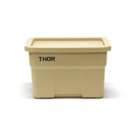 THOR ソー LARGE TOTES WITH LID 22L 【メッセージカード対応】 収納ボックス コンテナ おしゃれ プラスチック ユニセックス アウトドア 収納 蓋付き ガレージ 車載