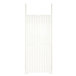 猫 脱走防止 ゲート 突っ張り式 両開き扉 幅85〜92.5cm対応 高さ190〜250cm ハイタイプ ペットゲート 玄関 廊下 窓用 飛び越え防止 柵 安全設計 白 ホワイト Wanyanya わにゃにゃ 猫脱走防止ゲー