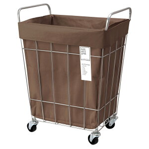 BRID ブリッド ランドリースクエアバスケット キャスター付き 45L 【メッセージカード対応】 ランドリーバスケット ワイヤーバスケット キャスター おしゃれ 布 スチール 洗濯 かご カゴ 収納