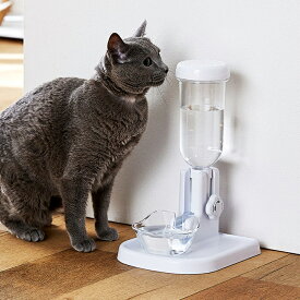 Bonbi ボンビ ラクリアスタンド 【メッセージカード対応】 猫用 犬用 ペット用 給水器 自動 お手入れ簡単 ホワイト　クリア　白　透明 シンプル おしゃれ 電気不要