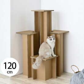 Paper New Standard All ways キャットタワー スクエアステップ キャットタワー 猫用 ダンボール製 紙製 軽い 軽量 ナチュラル 大きい 多頭飼い