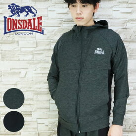 パーカー スウェットパーカー メンズ 前開き LONSDALE ロンズデール ブラック チャコール 001460 ジャケット ジャージ スウェット 長袖 おしゃれ スポーツ フリース ブランド フルジップ アウター トップス スポーツウェア 送料無料