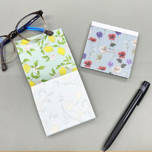 メモ帳 かわいい おしゃれ スクエア メモパッド フラワー 花柄 アニマル 動物 grasse amble SQUARE MEMO PAD メモ ノート 文具 大人 仕事 ビジネス プライベート 学生 メール便