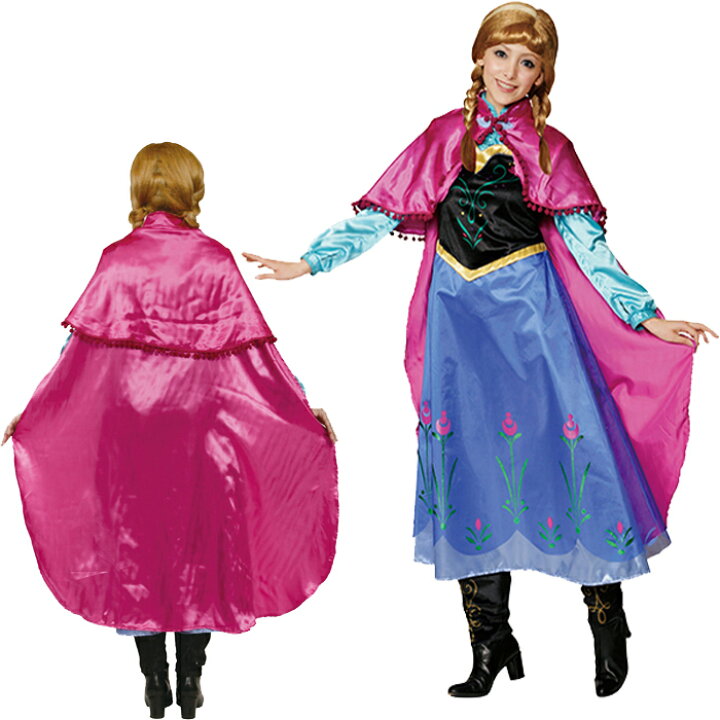 楽天市場 ハロウィン コスプレ ディズニー 衣装 大人 仮装 レディース アナと雪の女王 Adult Anna アナ ディズニーランド コスチューム ハロウイン イベント あす楽 送料無料 Zakka Green