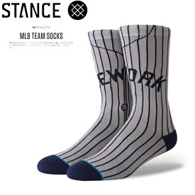 stance socks スタンス ソックス メンズ YANKEES ROAD 1916 L/25.5-29cm M545D18YAN Grey 靴下 クルー丈 メジャーリーグ ベースボール ヤンキース 【 メール便 対応】