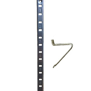 ステンレス棚柱 ステンレス棚柱4本セット フック20個・取付ビス36本付き ピッチ17