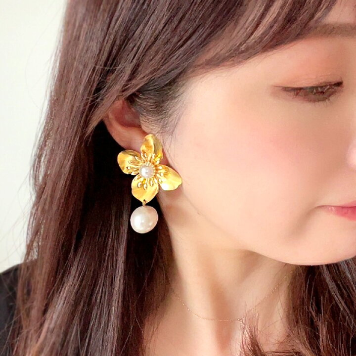 楽天市場】パール ピアス 大ぶり 金属アレルギー ステンレス  