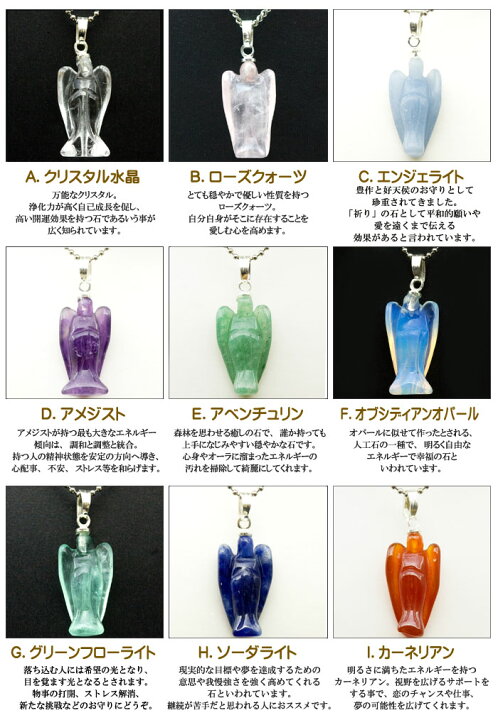 天然石ルース11pcs ＋ ペンダントトップ（天使）1pc