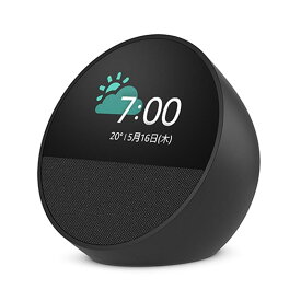 【新品・送料無料】Amazon アマゾン Echo Spot スマートアラームクロック with Alexa ブラック Bluetooth Wi-Fi対応 0840268931865
