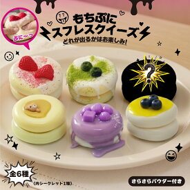 ブラインドボックス スクイーズ ねっとり スフレ もちもち ぷにぷに 【もちぷにスフレスクイーズ】 シークレット 袋 ケース パウチ 袋のまま 子供向け 誕生日プレゼント クリスマスプレゼント プチギフト 感触遊び コレクション SNS映え ケーキ お菓子