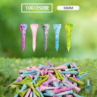 ゴルフティー 竹製 ショートティー 38mm 100本/250本 大容量パック 素敵な色合い オシャレ 丈夫・折れに…