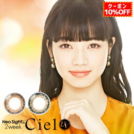 (10％OFFクーポン！)カラコン 2週間　ネオサイト2weekシエルUV(1箱6枚入)AIRE Neo Sight 2week CielUV カラーコンタクトレンズ 度あり度なし 14.2mm 小松菜奈