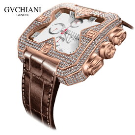 GVCHIANI（ブチアーニ）BIG SQUARE ROSE GOLD DIAMOND ビッグスクエア 18Kローズゴールド ダイヤモンド 11.5カラット スイス高級腕時計 メンズ機械式腕時計