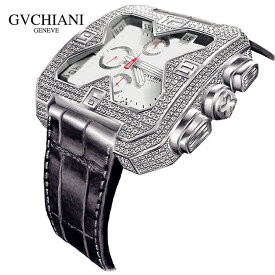 GVCHIANI（ブチアーニ）BIG SQUARE WHITE GOLD DIAMOND ビッグスクエア 18Kホワイトゴールド ダイヤモンド 11.5カラット スイス高級腕時計 メンズ機械式腕時計