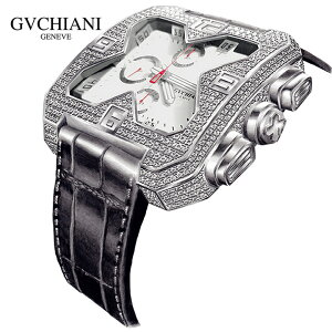 GVCHIANI�i�u�`�A�[�j�jBIG SQUARE WHITE GOLD DIAMOND �r�b�O�X�N�G�A 18K�z���C�g�S�[���h �_�C�������h 11.5�J���b�g �X�C�X�����r���v �����Y�@�B���r���v
