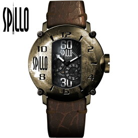 【お買物マラソン期間 最大2000円クーポン有】 SPILLO（スピーロ）SPEED DEMON SD917KB-13BROWN ブロンズ/ブラウン イタリアンレザー メンズ機械式腕時計