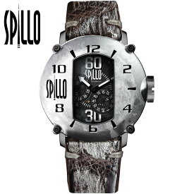 SPILLO（スピーロ）SPEED DEMON SD917KS-01BRSV スティール/ダークブラウン&シルバー アリゲーターレザー メンズ機械式腕時計
