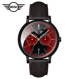 【お買物マラソン期間 最大2000円クーポン有】 MINI Swiss Watches ミニ メンズ腕時計 160640 BLACK/RED スイス製クォーツ カレンダー機能 ミニクーパー レッド
