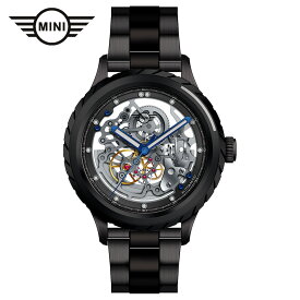 MINI AUTOMATIC WATCH MA-2 ミニ オートマティックウォッチ 162001 ブラック/ガンメタル 44mm メンズ腕時計 両面スケルトン 自動巻き SSブレスレット ミニクーパー
