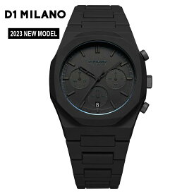ディーワンミラノ D1 MILANO POLYCHRONO SHADOW PHBJSH オールブラック 限定モデル メンズ腕時計 クロノグラフ イタリア時計 薄型ケース 黒文字盤 ポリカーボネート D1ミラノ 黒時計