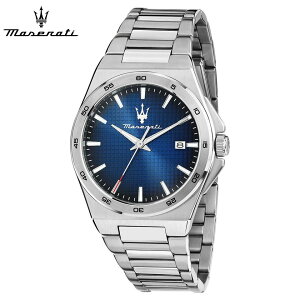 �}�Z���e�B �E�H�b�` �x���`�^ �X���� �N�H�[�c �����Y�r���v �u���[/�V���o�[ 40mm SS�u���X���b�g Maserati Watches VELOCIT? SLIM R8853153001
