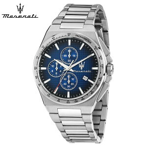 �����Y�r���v �}�Z���e�B �E�H�b�` �x���`�^ �X���� 41mm �N���m �u���[/�V���o�[ SS�u���X���b�g Maserati Watches VELOCITA R8873653003