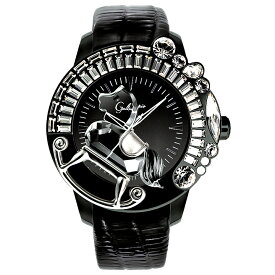 スワロフスキーのキラキラ時計 Galtiscopio(ガルティスコピオ) LA GIOSTRA 1 馬1 ブラック レザーベルト