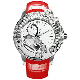 スワロフスキーのキラキラ腕時計 Galtiscopio(ガルティスコピオ) LA GIOSTRA 1 馬16 レッド レザーベルト