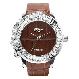 スワロフスキーのカラフルな腕時計 Galtiscopio(ガルティスコピオ) JOLI SIMPLE JS9　ブラウン（茶） レザーベルト