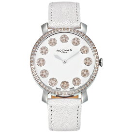フレグランスが世界的に有名なフランスのファッションブランド ROCHAS（ロシャス）のレディース腕時計 RJ14 ホワイト/シルバー/ホワイト 香水 パリコレ スイス製