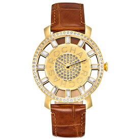 香水が世界的に有名なフランスのファッションブランド ROCHAS（ロシャス）の腕時計 RJ20 ゴールド/ブラウン レディース時計 メンズ時計 ジュエリーウォッチ