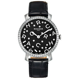 フレグランスが世界的に有名なフランスのファッションブランド ROCHAS（ロシャス）のレディース腕時計 RJ09 ブラック/シルバー/ブラック アルファベット パリコレ 香水