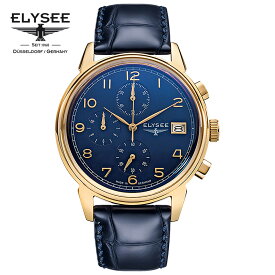 ELYSEE(エリーゼ) ドイツ時計 VINTAGE CHRONO 80552 ブルー/ゴールド/ネイビー クロノグラフ 1930年代 ビンテージ クラシック メンズ腕時計 ドイツ製 青金モデル