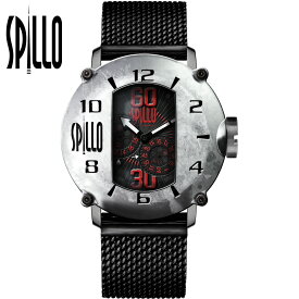 【お買物マラソン期間 最大2000円クーポン有】 SPILLO（スピーロ）SPEED DEMON SDP4S-MK スティール　レッドインデックス イタリア メンズ機械式腕時計