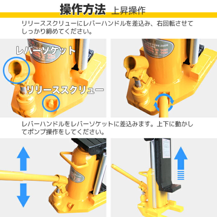 楽天市場】【お買い物マラソン 全品P5倍】油圧式爪付きジャッキ 耐荷重 