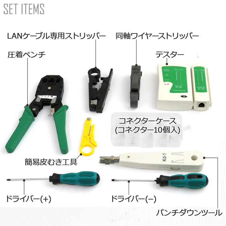 楽天市場】【エントリーで 全品P10倍】【FUNJOB】LANケーブル自作 