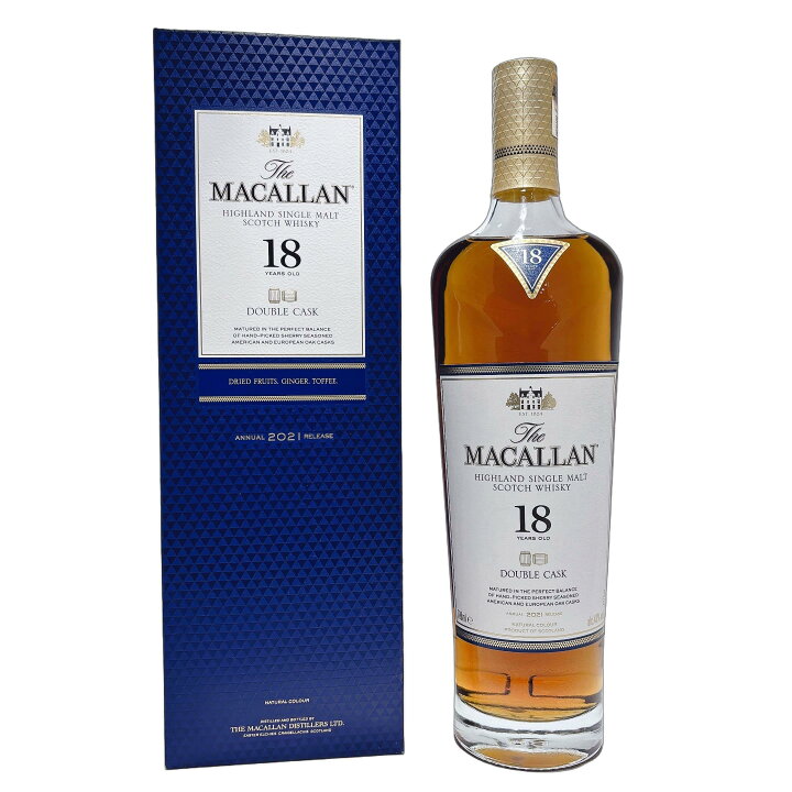 楽天市場】ザ マッカラン ダブルカスク 18年 700ml 43% 箱付 スペイ 